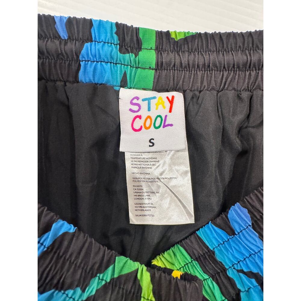 STAYCOOLNYC Electric Beach Rainbow Windbreaker Jogger Pant Black Small Festival - Picture 5 of 16